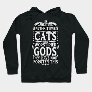 In ancient times cats were worshipped as gods; they have not forgotten this Hoodie